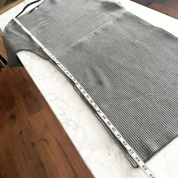 WHBM Off the Shoulder Ribbed Gray Sweater Midi‎ Dress Women's Size XL NEW - Picture 5 of 12
